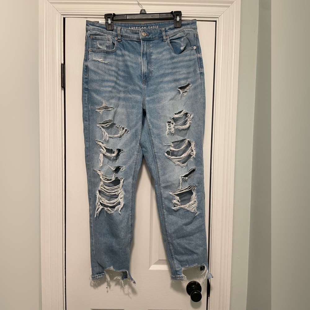 Distressed Mom Jeans